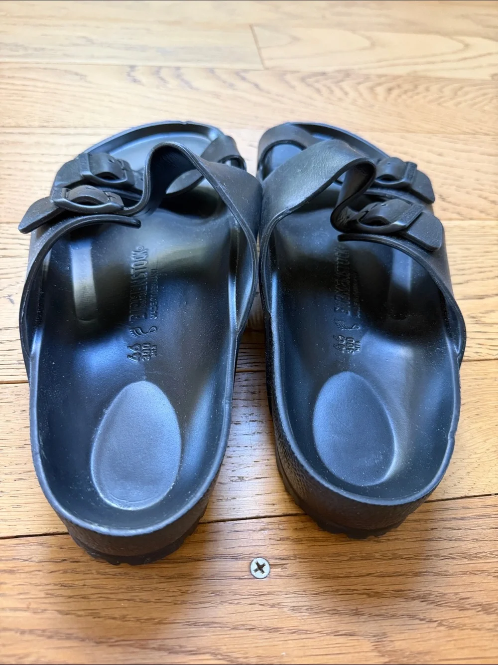 Birkenstock Men’s Black Double-Strap EVA Sandals - EUC Size 46